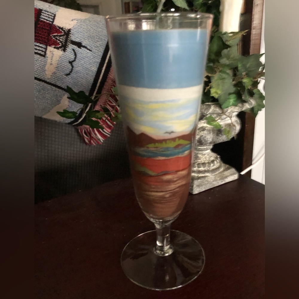Scenic Wax Candle in Glass